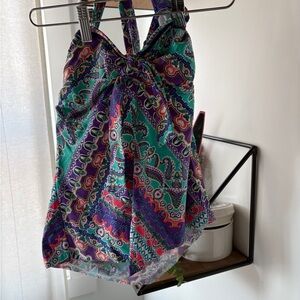 Kenneth Cole Multicolor Paisley Halter Top